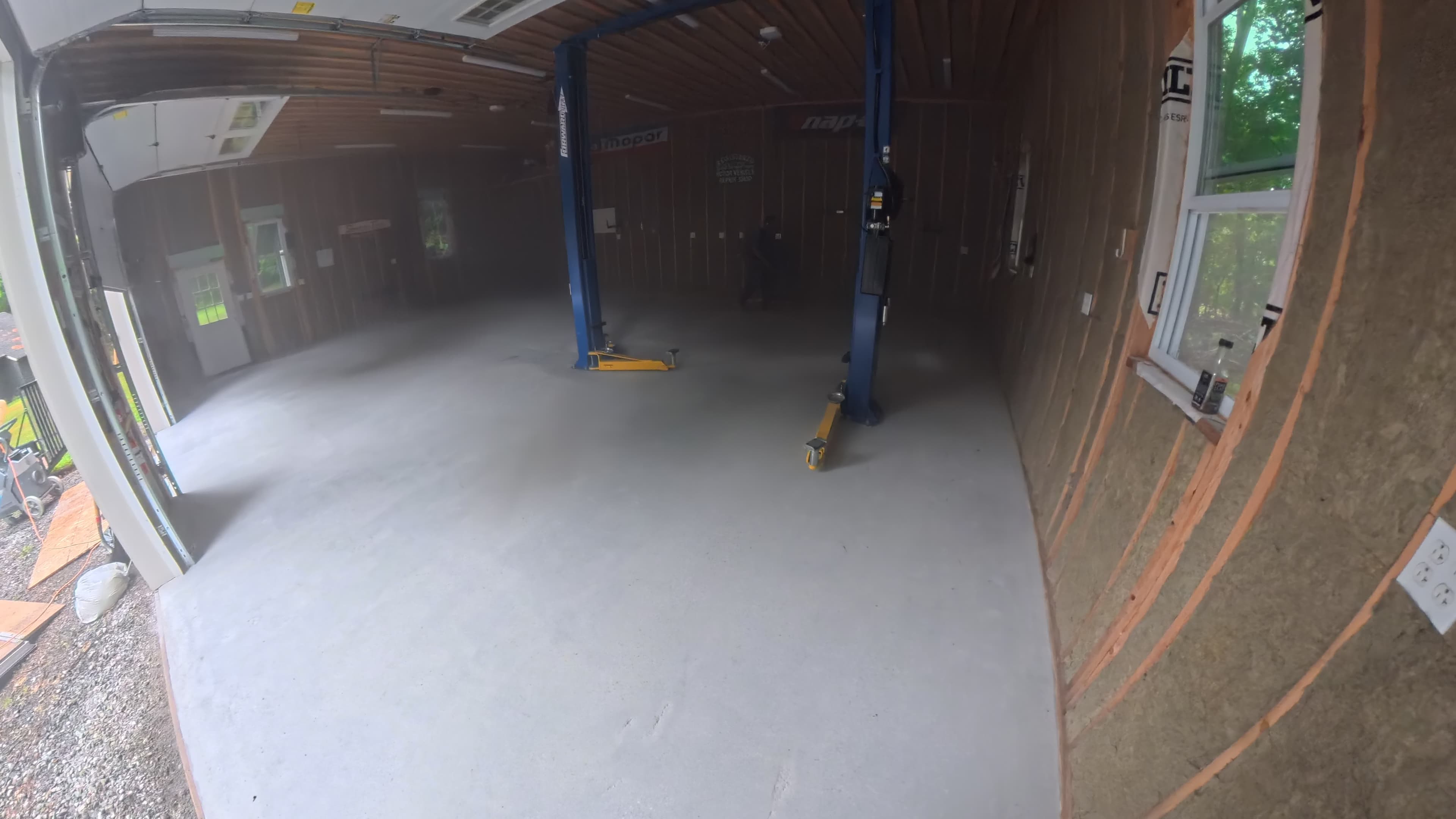 Prepared concrete shop floor ready for the epoxy system in Kerhonkson, NY